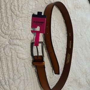 NWT Duchamp Men's Tan Leather Belt - Size 36